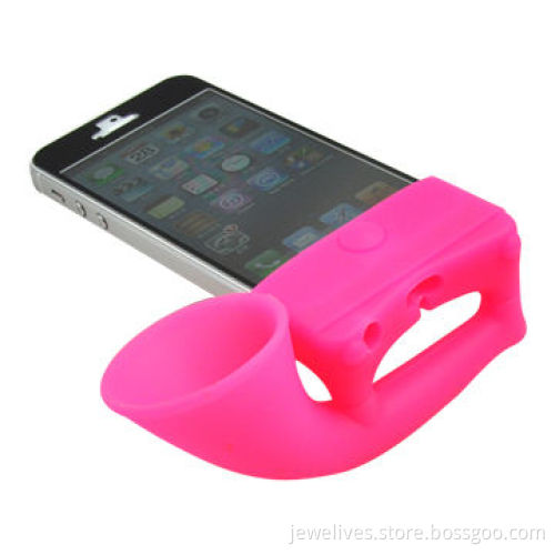 Silicone Speaker with Stand, Works with iPhone 5